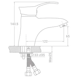 Змішувач TAU SE-2A145C (9807000) - мініатюра 2