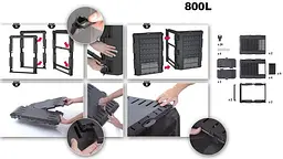 Компостер садовий Prosperplast MODULE COMPOGREEN 800 л, чорний - мініатюра 2