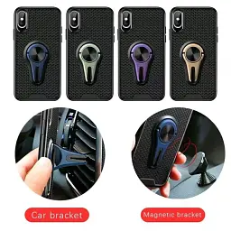 Чохол-накладка Hoco Car Mount з магнітом+тримачем для Apple iPhone X iPhone XS Black/brown - мініатюра 3