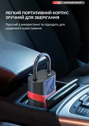 Павербанк 8000 мАч з функцією автостартера 500A (peak 1000A) та компресора XON PowerBoost Air (TCWBA1008B 5439) Чорний - мініатюра 7
