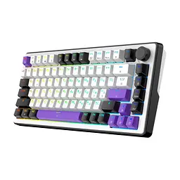 Клавіатура Hator Hellyberry HK75 Mechanical Linear RGB USB UA White/Violet (HK75) - мініатюра 3