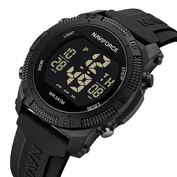 Наручний годинник чоловічий Naviforce Europe Black Чорний (3153) - мініатюра 2