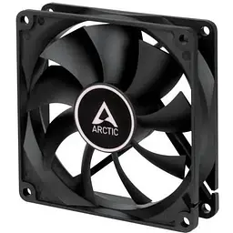 Вентилятор 92 мм Arctic F9 PWM PST чорний 92х92х25 мм PWM 150-1800 об/хв 4-pin (PWM, 40 см) гідравлічний підшипник