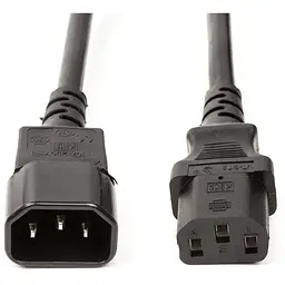 Кабель живлення PowerPlant IEC C13-C14, Cu 3x1.5мм2, 3м