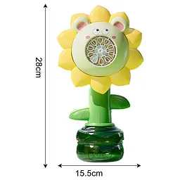 Мильні бульбашки Flower Bubble Machine BJC-5ABear-Yellow зі світлом - мініатюра 2