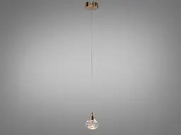 LED підвіс Diasha J2580-1S G золото скло з бульбашками 4 Вт - мініатюра 2