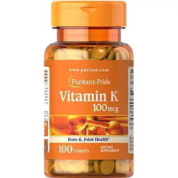 Вітаміни та мінерали Puritan's Pride Vitamin K 100 mcg, 100 таблеток