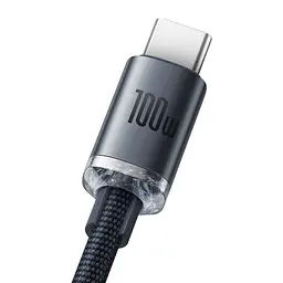 Кабель Baseus Crystal Shine Series Fast Charging Data Cable USB to Type-C 100W 2m CAJY000501 Black - мініатюра 3