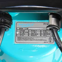 Насос дренажний 0.75кВт Hmax 35м Qmax 80л/хв AQUATICA QDX1.5-32-0.75FA (773238) - мініатюра 5