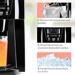Льодогенератор Klarstein Ice Volcano 2G 12кг/24г Чорний Б/в - мініатюра 5