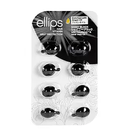 Вітаміни для волосся Ellips Hair Vitamin Shiny Black з горіховою олією та олією алое вера 8 штx1 мл