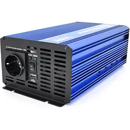 Інвертор напруги Carspa-Sinus P1000-242 (1000Вт), 12/220V, 1xShuko, 1USB, клеми, Box Q4