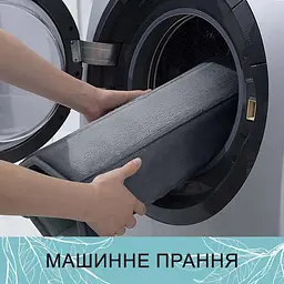 Набір 2 килимки для ванної Aquarius з ефектом пам'яті 50х80 см, U-подібний 50х50 см Графіт у смужку - мініатюра 6