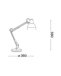 Настільна лампа Ideal Lux Wally 193991 E27 1x60W IP20 біла - мініатюра 3