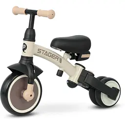 Велосипед біговел з ручкою Qplay Stager 3 в 1 Beige-Brown (T80STAGERBeigeBrown) - мініатюра 8