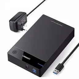Зовнішня кишеня Корпус для жорсткого диска Ugreen US222 HDD/SSD 3.5 SATA USB 3.0 USP чорний (50422) - мініатюра 2