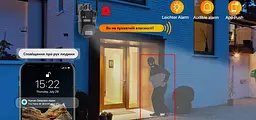 Вулична WiFi IPкамера Besder XM77 9Мп 3 об'єктиви Zoom 8-кратний IcSee - мініатюра 4