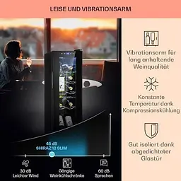 Винний холодильник Klarstein Shiraz 12 Slim Uno (10034625) - мініатюра 4