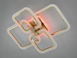 Люстра стельова LED Diasha A8208/4G, 70W, 3200K-6500K, чорний метал, сучасний стиль, з пультом, з диммером - мініатюра 3