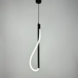 Чорний підвіс з гнучкою LED стрічкою у корпусі 80 см | Line F | Арт. CU22/800 BK - мініатюра 2