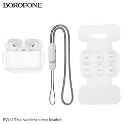 Навушники Borofone BW32 True wireless stereo headset White - мініатюра 3