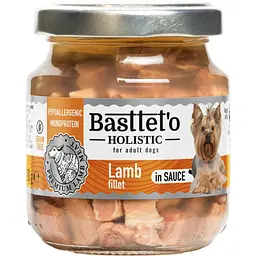 Вологий корм для собак Basttet'o Holistic шматочки філе ягняти в соусі 130 г
