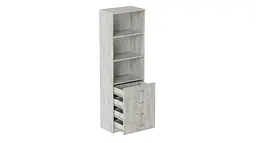 Шафа Анжело Ferrum-decor на 3 полиці з 4 ящиками 1900x600x380 ДСП Бетон 16 мм (FRD-104988)