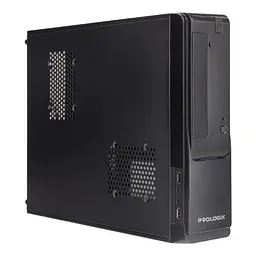 Корпус PrologiX E100 Slim чорний, 400W, 80mm, Micro ATX/Mini ITX, USB3.0 x 2, 100 x 295 x 365, 0.5mm