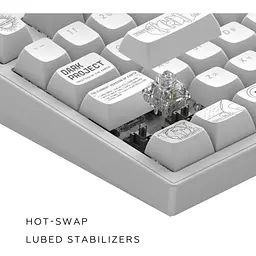 Клавіатура Dark Project ALU81 Terra Nova PBT RGB Mech G3MS Moonstone White (DPKB_NOVA_81_ANSI_WHITE_UA) - мініатюра 2