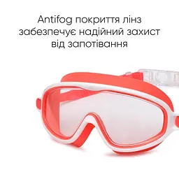Дитяча маска для плавання Renvo Garsen JR Anti-fog червоний білий OSFM (1SM110-0503) - мініатюра 6