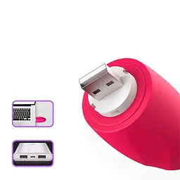 Сучасне віброяйце з USB-зарядкою для комфорту та задоволення рожеве K0401-1 - мініатюра 4