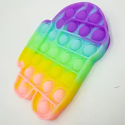 Сенсорна іграшка антистрес силіконова нескінченна пухирка поп іт UKC Pop It Fidget Амонг ас веселка неоновий світиться - мініатюра 7