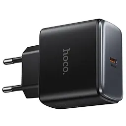 Мережевний зарядний пристрій Hoco C159A Upgrade PD65W 1USB-C Black - мініатюра 5
