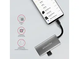 Мультипортовий адаптер AXAGON Speedster 4 Black (HMC-4G2) - мініатюра 6