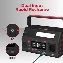 Зарядна станція Energizer 300Вт (293Вт/г) DC, Li-ion, MPPT, QI-10W, USB-C PD 60Вт, ліхтар (PPS300W2) - мініатюра 6