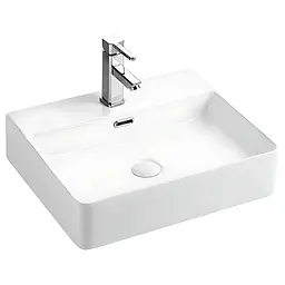 Умивальник підвісний/накладний Mixxus Premium Quadro-0203 500x420x130 мм (отвір під змішувач, перелив) Білий MP6718