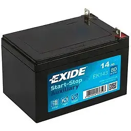 Мото акумулятор EXIDE Start-Stop Auxiliary 6СТ-14Ah Аз 12В 80А (EN) EK143 - мініатюра 2