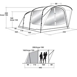 Намет Outwell Oakwood 3 Green (111208) - мініатюра 2