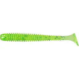 Силікон X-Fish Guddi 3.5" Chartreuse Green & Black Flake (5шт/уп)