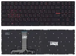 Клавіатура для ноутбука Lenovo Legion (Y520, Y520-15IKB) Black з підсвічуванням (Red Light), (No Frame)
