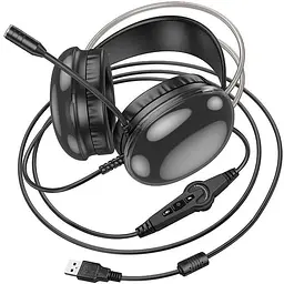 Ігрові навушники Hoco W109 Plus usb 7.1 RGB - мініатюра 6