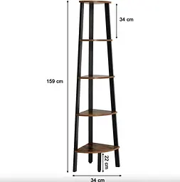 Етажерка Leobert Wooden New кутова в стилі Loft - мініатюра 4