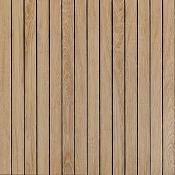 Покриття вінілове самоклеюче 3D рейки Sticker Wall 600х600х2 8мм Світлий мигдаль SW-00002204