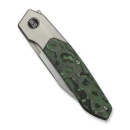 Складаний ніж Weknife Brr15 Bohler M390 титан карбон 82,5 мм зелений сірий - мініатюра 4