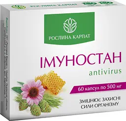 Комплексна програма при застуді, ГРЗ, ГРВІ, Антивірин, Імуностан, Цетрарія Карпатська, Мікобен, Лімфорен,"Рослина Карпат" - мініатюра 6