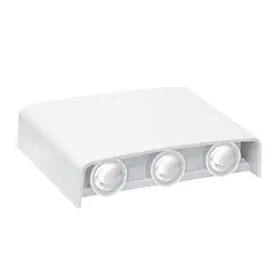 Фасадний світлодіодний світильник MAXUS MWL 6W 3CCT IP65 WH Square - мініатюра 2