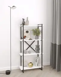 Стелаж в стилі Loft FH-Ant-2 Білий 700х1400х300 мм