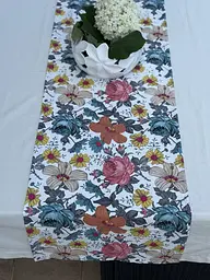 Ранер доріжка Ecotton DUCK 45x170 см для обіднього столу водовідштовхувальна в квітках (25123) - мініатюра 6