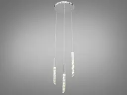Люстра стельова LED Diasha 3001/3HR, 9W, срібна, сучасний стиль для кафе, вітальні, спальні