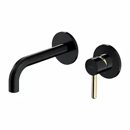 Змішувач для раковини Omnires Y прихованого монтажу black/gold (Y1215HBLGL)